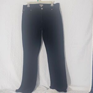 J. Jill Women's Classic Black Corduroy Straight Leg Pants.